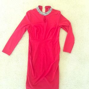 Stylish never been worn red dress (Stretch fabric)